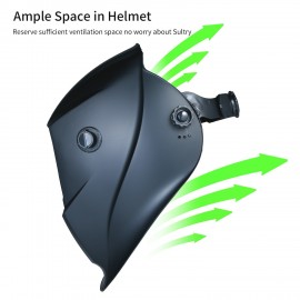 Solar Automatic Darkening Welding Helmet Mask Head-Mounted Argon Arc Welding Protective Cap Flat Flip Half Helical