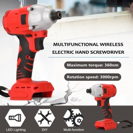 Electric Rechargeable Cordless Brushless Impact Screwdriver Multifunctional Wireless Electric Hand Screwdriver Home DIY Electric Power Tools