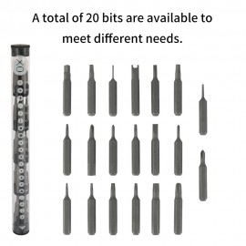 WOWSTICK Double Power Precision Screwdriver Mini Portable Electric Screw Driver Kit with 20 Different Bits and Base