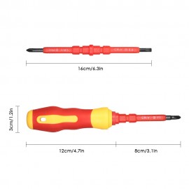 7 in 1 1000V Changeable Insulated Screwdrivers Set with Magnetic Phillips and Slotted Bits Electrician Repair Tools Kit