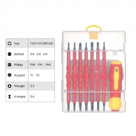 7 in 1 1000V Changeable Insulated Screwdrivers Set with Magnetic Phillips and Slotted Bits Electrician Repair Tools Kit