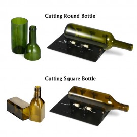 Glass Bottle Cutter with Accessories for Round Square Oval Bottles and Bottle Neck Multi-wheel DIY Bottle Cutting Tool for Wine Beer Champagne Bottles Lampshade Flowerpot Vases Making Art