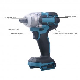 18V Cordless Impact Wrench Screw Driver Brushless Motor High Torque Electric Wrench
