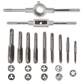 20pcs Alloy Steel Tap and Die Set with Adjustable Wrench