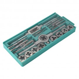 20pcs Alloy Steel Tap and Die Set with Adjustable Wrench