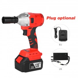 Electric Brushless Wrench 21V Cordless Impact Wrench 1/2-inch Chuck Max Torque 280N.m with 2PCS 128TV 20 cells Rechargeable Lithium Battery