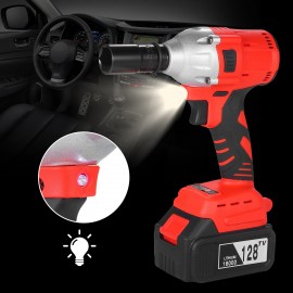 Electric Brushless Wrench 21V Cordless Impact Wrench 1/2-inch Chuck Max Torque 280N.m with 2PCS 128TV 20 cells Rechargeable Lithium Battery