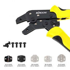 KKmoon Professional Wire Crimpers Multifunctional Engineering Ratcheting Terminal Crimping Pliers Wire Strippers Bootlace Ferrule Crimper Tool Cord End Terminals Pliers Kit