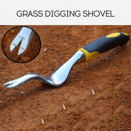 Magnesium Aluminum Grass Digging Vegetables Loose Soil Rooting Device Transplant Seedling Manual Weeding Tool Shovel Rubber Handle Alloy Drafter
