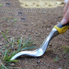 Magnesium Aluminum Grass Digging Vegetables Loose Soil Rooting Device Transplant Seedling Manual Weeding Tool Shovel Rubber Handle Alloy Drafter