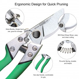 Gardening Pruning Shears Scissors 8-inch SK5 Hand Pruners Clippers Cutters for Gardening Secateurs Horticulture Fruit Tree Shears