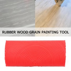 2Pcs Wood Grain Pattern Rubber DIY Graining Painting Tool for Wall Decoration