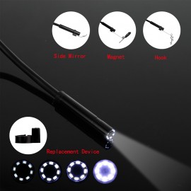 Industrial Endoscope Borescope Inspection Camera Built-in 8pcs LEDs 8mm Lens IP67 Waterproof USB Endoscope(10m Hard Wire)