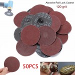 50PCS 3'' 75MM 120 Grit Abrasive Paper Sanding Disc Multipurpose Sandpaper