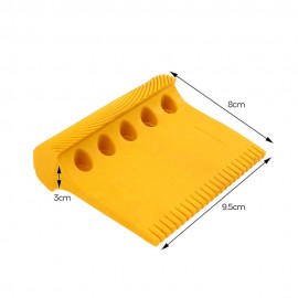 Rubber Wood Grain Pattern Tool Five Holes Yellow DIY Wall Painting Hand Tool